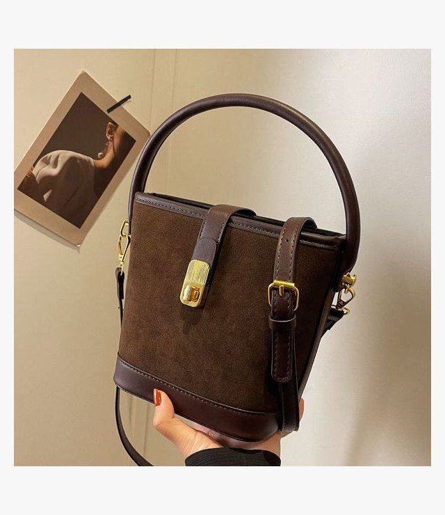 high-end large-capacity one-shoulder crossbody Bucket bag