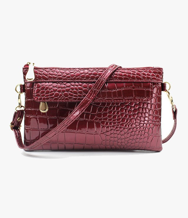 PU Leather Casual Ladies Clutch Coin Purse Crocodile Alligator Pattern Wallet